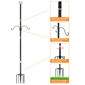 Les guirlandes lumineuses d'extérieur <span class=keywords><strong>avec</strong></span> crochets de berger peuvent être utilisées comme supports de guirlandes lumineuses pour accrocher des paniers à fleurs et des mangeoires à oiseaux - Product Image 6