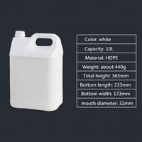 10 Liter persegi HDPE barel makanan kelas Biodegradable wadah penyimpanan Online untuk kimia cairan sampel lem cat lainnya