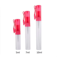 Flacon pulvérisateur de parfum vide, portable, de voyage, 5 ml, 10 ml, 15 ml, rechargeable, coloré, en PET, rond, en plastique