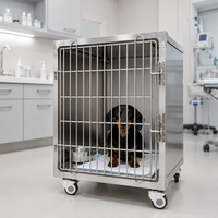 Cage simple à grille unique pour clinique vétérinaire XY ACQL, en acier inoxydable, conception sécurisée et types de cages personnalisés