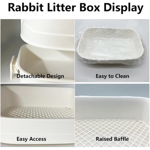 Double couche Lapins Pot Formation Litière Coin Boîte Petits Animaux <span class=keywords><strong>Toilette</strong></span> pour <span class=keywords><strong>Furet</strong></span> Cochon d'Inde Chinchilla - Product Image 2