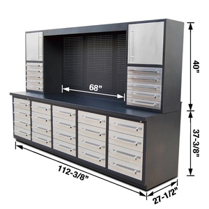HUAYI Établi <span class=keywords><strong>de</strong></span> <span class=keywords><strong>garage</strong></span> en acier et métal <span class=keywords><strong>de</strong></span> 112 pouces, armoire à outils bon marché avec 25 tiroirs, prix <span class=keywords><strong>de</strong></span> vente - Product Image 1