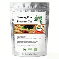 Teh Kesehatan Lima Harta Karun 5g X 30 Sachet, Ginseng Kukus dengan Rasa Herbal dan Bunga