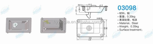 Serrure de boîte à outils de porte de camion Rv avec loquet de poignée de joint avec clés serrure de porte en acier inoxydable pour loquet de palette de camion de <span class=keywords><strong>caravane</strong></span> - Product Image 4