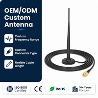 Antenne verticale 5G 4G LTE 2.4G 700-5800MHz à gain élevé avec base magnétique et connecteur fileté pour routeur, prise en charge OEM ODM personnalisée