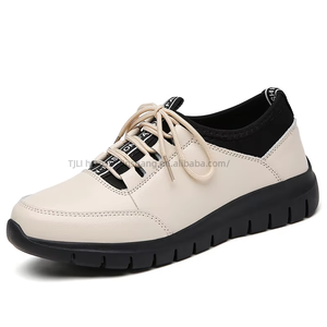 Genuine Women's Spring New Style Small Leather <b>Shoes</b> Korean Style <b>Soft</b> Sole Versatile Cow Tendon Mother's <b>Shoes</b> - Product Image 5