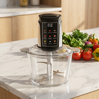 Hachoir et trancheuse à viande électrique domestique entièrement automatique de 300 W, grande capacité 3 L