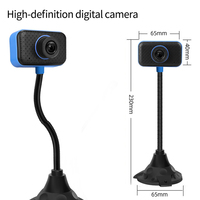 Webcam HD USB 2.0 Komputer 480P WebCamera Dengan Lampu LED Mikrofon Bawaan untuk Komputer Desktop Notebook PC