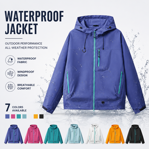 Chaqueta de Montaña Personalizada, Impermeable, Cortavientos, con Capucha, para Camping, Viajes, Deportes al Aire Libre y Uniformes de Personal - Product Image 1