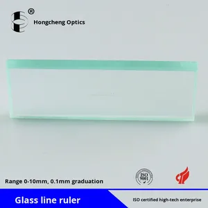 Hongcheng 10MM verre ligne échelle micromètre règle d'étalonnage 2D modèle tableau de Correction outil de mesure et de jaugeage efficace - Product Image 3