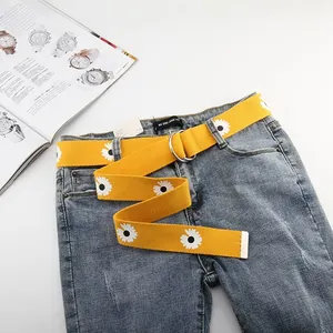 Logo Tùy Chỉnh Thiết Kế Thời Trang Canvas Belt Webbing Bông Biscuit Dệt Belt Polyester Jacquard Cho Jeans
