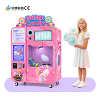 Machine distributrice automatique de barbe à papa de haute qualité, personnalisable en usine, avec options de paiement multiples pour centres commerciaux
