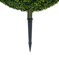 PZD-1-12 Grand arbuste artificiel en pot de 23 pouces, taille personnalisée, toucher réaliste, avec piquet de sol, boule d'arbustes artificielle