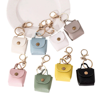 Mini sac à main en cuir porte-clés, petit sac à clés, étui pour écouteurs, breloque de sac à main, accessoires