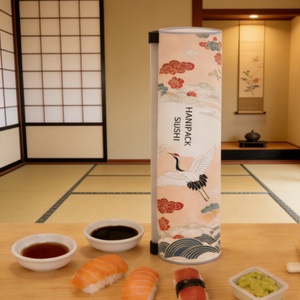 High Quality Sushi Push pop Paper Tube Custom Design <b>Container</b> Cylinder Push up Packaging Food Grade <b>Container</b> - Product Image 1