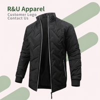 Veste matelassée en duvet pour homme, vente en gros d'usine, OEM, impression de logo, veste personnalisée avec logo, veste d'extérieur pour homme