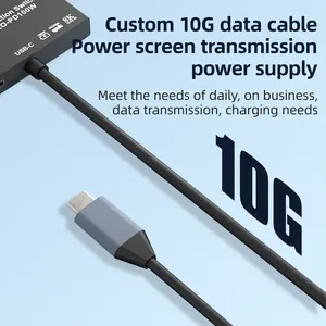 Commutateur KVM USB-C bidirectionnel 8K DOONJIEY 2x1/1x2, câble séparateur Type-C, vidéo 30Hz 4K 120Hz, PD 100W, transmission de données 10 Gbps - Product Image 6