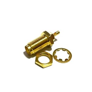 RP SMA Jack Male Straight Bulkhead Solder Connector for 1.37mm Cable - Product Image 2