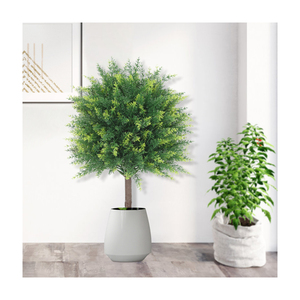 Decoraciones para el hogar Topiary Plástico Verde Ciprés Follaje Árbol Plantas <span class=keywords><strong>en</strong></span> <span class=keywords><strong>maceta</strong></span> artificiales - Product Image 1