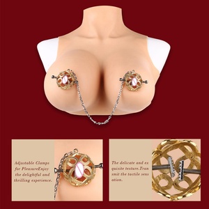 Pinzas para Pezones Doradas QKKQ, Juguetes Sexuales Femeninos BDSM, Pinzas para Pezones Fetichistas, Accesorios para Juegos de Sumisión, Bondage de Senos para Coqueteo Adulto - Product Image 2