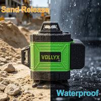 360 °   Niveau laser vert 3D rotatif à 16 lignes, outil de marquage professionnel pour la construction en extérieur, kit de niveau laser à batterie au lithium