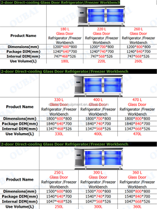 โต๊ะทำงานสแตนเลส ตู้แช่สลัดบาร์เชิงพาณิชย์ โต๊ะแช่แข็ง อุปกรณ์ทำความเย็นสำหรับครัวและจัดเลี้ยง ตู้เย็นแบบมีโต๊ะทำงาน - Product Image 5