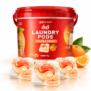UPO Lifestyle 6D Laundry Pods Orange Fresh 760g Deep Clean <b>Detergent</b> Capsules for Automatic <b>Washing</b> <b>Machine</b> Apparel Use - Product Image 1