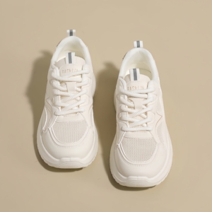 <span class=keywords><strong>Scarpe</strong></span> Sportive Donna Nuove Primavera Autunno 2026 Traspiranti in Mesh Leggere con Suola Morbida Bianche Chunky - Product Image 4