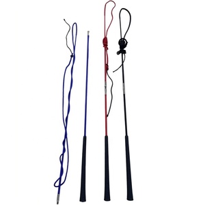 Horshi Customized <strong>Lunge</strong> <strong>Whip</strong> with Rubber Handle Can Detachable Into Two Sections 39 Inch Shaft, 48 Inch Drop, 12 Inch Popper - Product Image 3