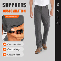 Pantalon Cargo Homme Personnalisé OEM, Vente en Gros Usine, Multi-Poches, Braguette Zippée, Décontracté, Respirant, Grandes Tailles