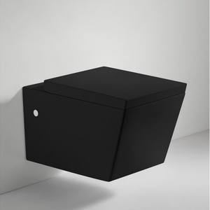 Villa commerciale décor à la maison couleur mate une pièce toilette suspendue au mur p-trap toilette de salle de bain en céramique allongée - Product Image 1