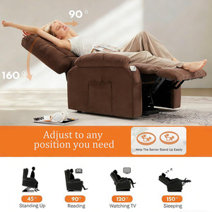 Sofá <span class=keywords><strong>Eléctrico</strong></span> <span class=keywords><strong>Reclinable</strong></span> de Estilo Moderno <span class=keywords><strong>para</strong></span> Personas Mayores, <span class=keywords><strong>Sillón</strong></span> <span class=keywords><strong>Reclinable</strong></span> con Tela de Diseño Suave, Muebles de Sala de Estar <span class=keywords><strong>para</strong></span> Uso Doméstico - Product Image 5