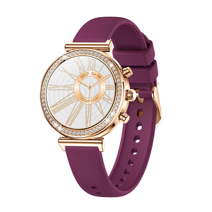 TKYUAN-Reloj inteligente de acero inoxidable con logotipo personalizado para mujer, reloj inteligente de silicona IP67 TFT, BT, control de oxígeno en sangre - Product Image 4