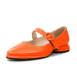 Large Size 45 Women Low Square <b>Heels</b> Middle Buckles Wide Fit Mary Jane Shoes <b>Round</b> <b>Toe</b> Office Lady Summer Flat Sandals - Product Image 4