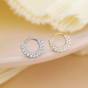 Fábrica de cristal forrado esclavo segmento aro oro anillo oreja hélice cuerpo Piercings joyería tabique anillo tabique Piercing nariz anillo - Product Image 2