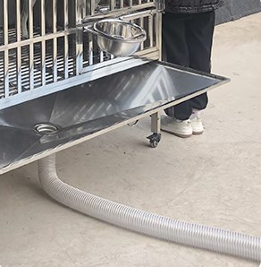 Modulaire luxe massief roestvrijstalen hondenkennel op maat gemaakte extra sterke grote hondenbench leverancier - Product Image 4