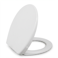 Couvre-siège de toilette plat UF pur, personnalisé, lavable, taille standard, forme sur mesure, dégagement rapide, fermeture douce, moderne, garantie 2 ans