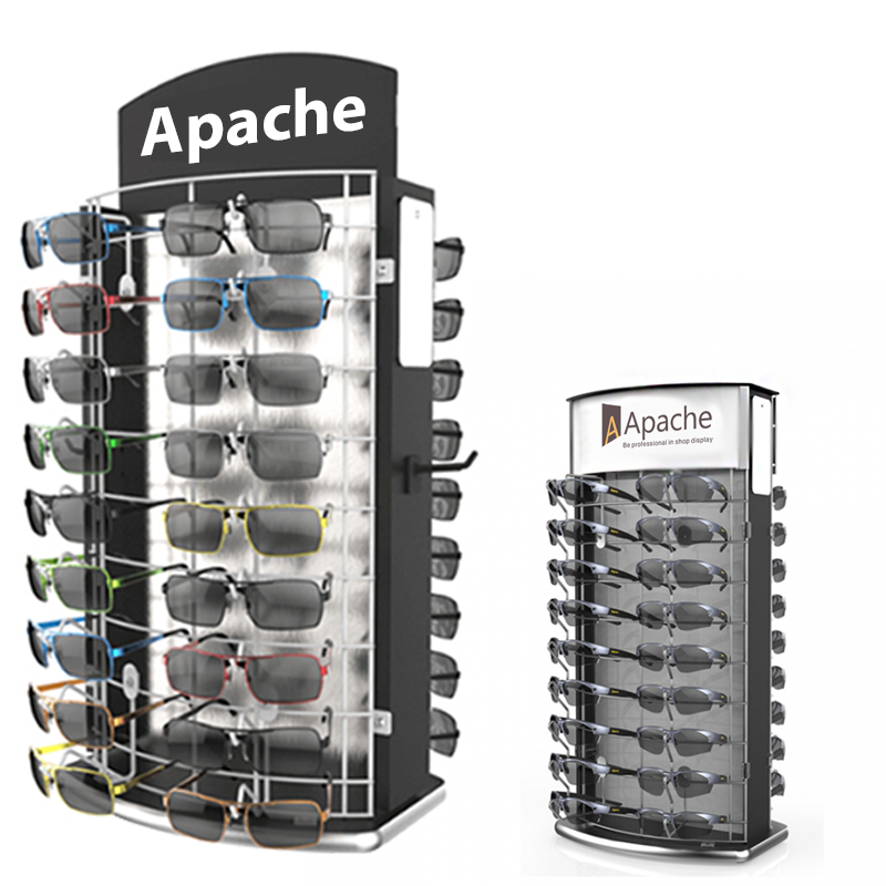 Customizable Modern Counter Top Metal & Mirror Eyewear Display Stand with Painted Finish Carton Packed for Supermarket Display — view 4