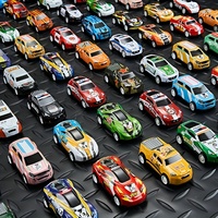 Set de Regalo Creativo de Autos en Miniatura de Aleación, Modelo de Auto de Juguete con Retroceso, Modelo de Auto de Carreras Inercial, Rompecabezas de Contenedor de Autos de Juguete