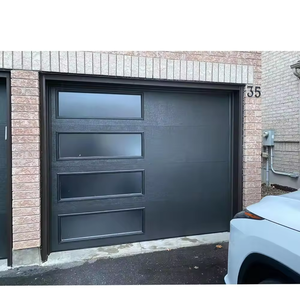 <span class=keywords><strong>Porte</strong></span> de <span class=keywords><strong>garage</strong></span> aérienne en acier galvanisé bon marché isolée électrique fiable pour villas et maisons de banlieue - Product Image 1