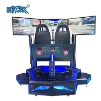 Usine en gros 9d Vr 360 réalité virtuelle jeu de course simulateur de Machine 3 Dof 3 écran Vr simulateur de course de voiture