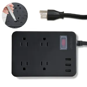 power strip smart 2021 4 outlet US 3 USB power strip voltage stabilizer power strip with spring inner