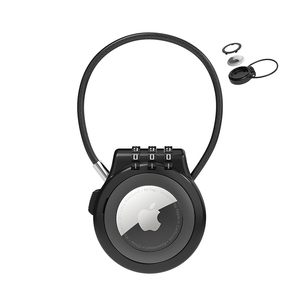 Bloqueo de cable de combinación para soporte AirTag, bloqueo de equipaje de viaje, etiqueta de aire con código, llave antipérdida, mochila, pista de ubicación segura para mascotas - Product Image 1