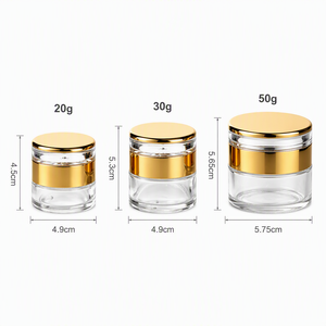 Clear Glass Jar with Gold Lid 6oz 8oz 10oz Electroplated Luxury Candle Body Scrub <b>Bath</b> Salt Hotel Boutique Gift Supplier - Product Image 4
