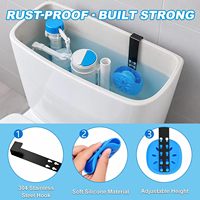 Support réglable pour tablettes nettoyantes et désinfectantes pour réservoir de toilettes