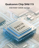 Téléviseur intelligent portable de 23,8 pouces avec écran tactile Android 13, Google Play, caméra, 6 Go de RAM + 128 Go de stockage, écran 16:9 pour le camping et les voyages