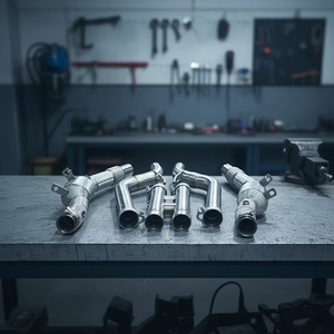 JTLD SS304 Downpipe d'échappement haute performance pour Mercedes Benz W222 S63 AMG 5.5T V8 Biturbo Tuned Racing Decat Downpipes - Product Image 6