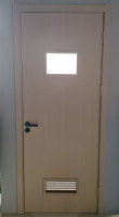 Porte de toilette/salle de bain en PVC WPC avec persiennes