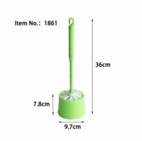 Brosse de toilette en plastique domestique avec support ensemble bol brosse de toilette avec tasse brosse de nettoyage de salle de bain