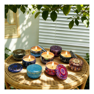 Caja de embalaje de lujo para velas, diseño personalizado para programación de exhibición de mercancía de boutique de cera de soja aromática. - Product Image 2